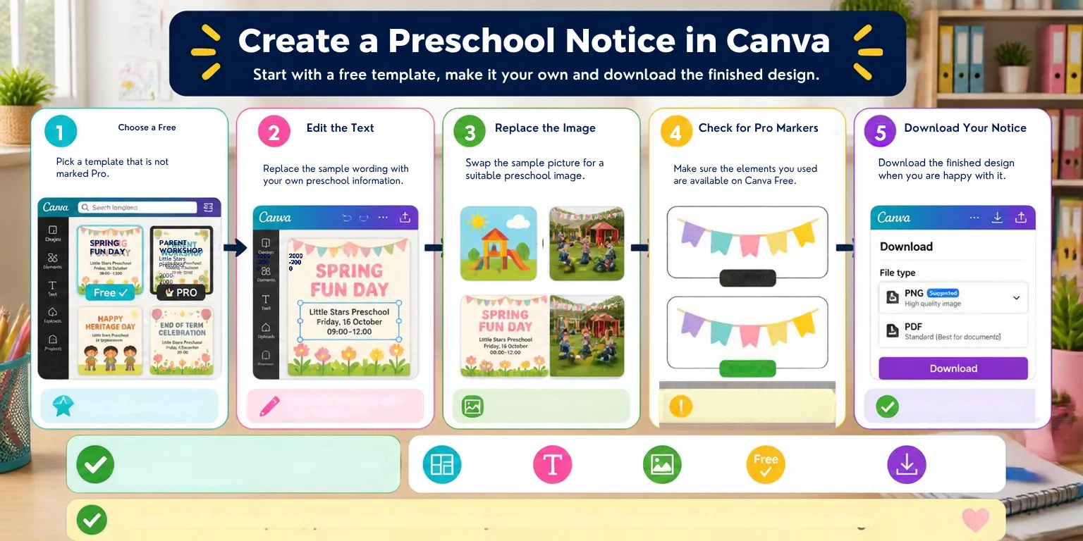 Canva Free example used in the Computer Literacy for Preschool Teachers course